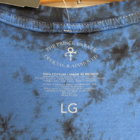 Prince For You Hot Topic Men’s Tie-Dye Blue/Black Rock Band T-Shirt Size Large - Picture 5 of 5